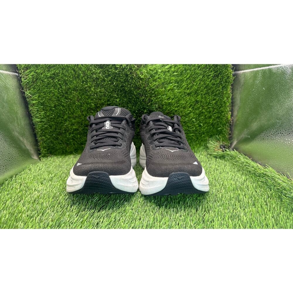 Hoka One One Bondi 9 1162014-BWHT Athletic Sneaker Womens 8.5D Black Knit Sports - Picture 2 of 12